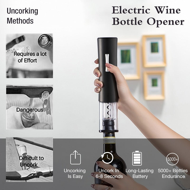 Automatic Bottle Opener for Red Wine Foil Cutter Electric Red Wine Openers Kitchen Accessories Gadgets Bottle Opener