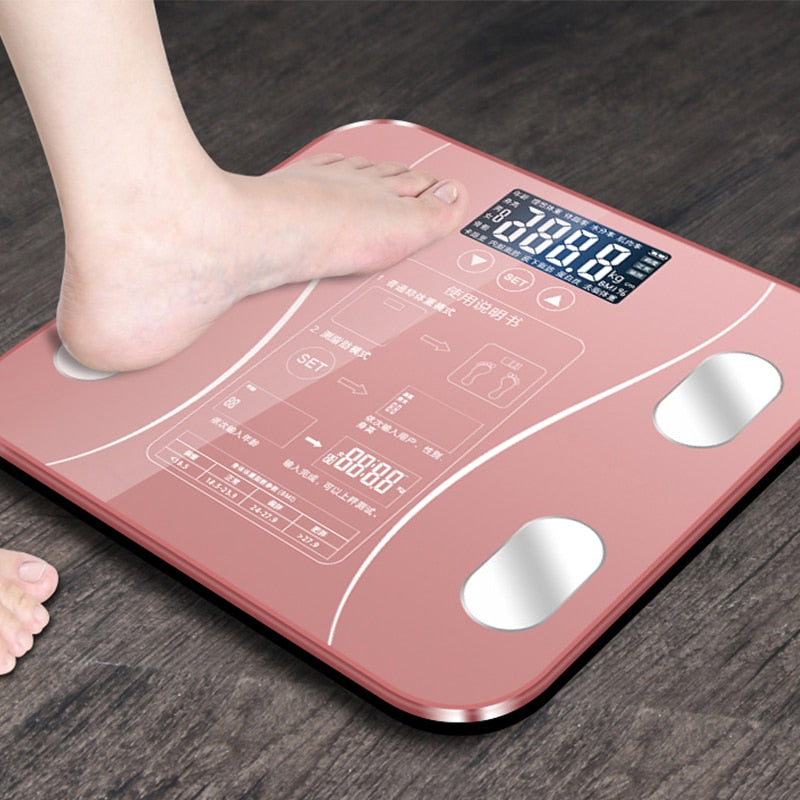 Body Fat Scale Bluetooth BMI Body Scales Smart Wireless Digital Bathroom Weight Scale Body Composition Analyzer Weighing Scale