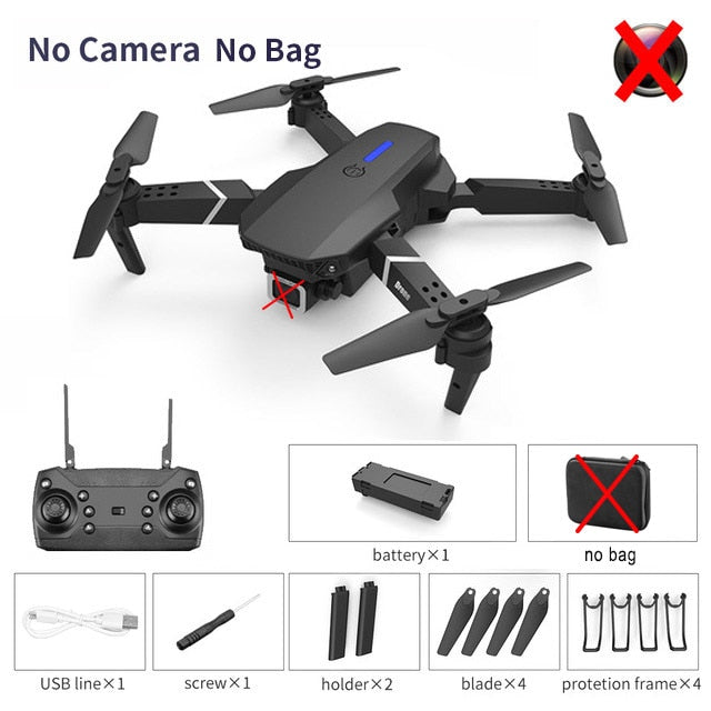 2022 New Quadcopter E88 Pro WIFI FPV Drone With Wide Angle HD 4K 1080P Camera Height Hold RC Foldable Quadcopter Dron Gift Toy