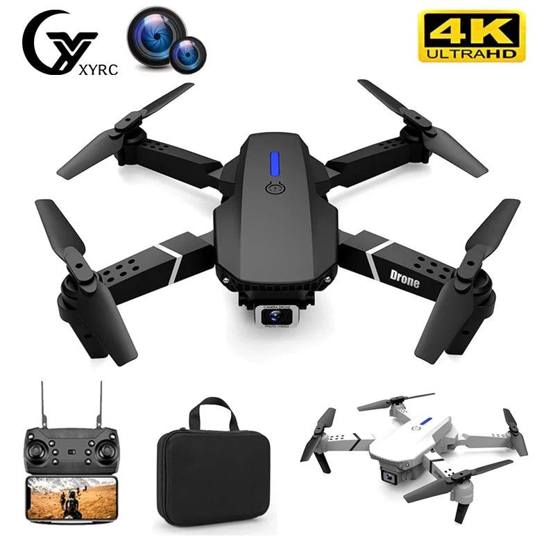 2022 New Quadcopter E88 Pro WIFI FPV Drone With Wide Angle HD 4K 1080P Camera Height Hold RC Foldable Quadcopter Dron Gift Toy